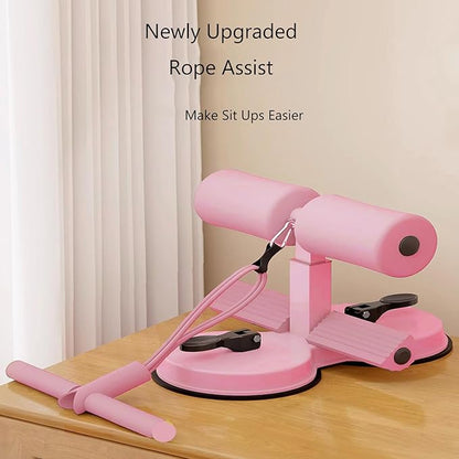 Ab Training Auxiliary Device - Multi-functional Adjustable Ab Trainer 3-Level Sit-Up Assistant with Dual Suction Cups, Ergonomic Low-Impact Core Strengthener for Home/Gym
