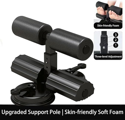 Double Adjustable Base Sit-up Bar Foot Holder Exercise Equipment for Home Workouts,Sit up Bar for Floor with Foot Holder