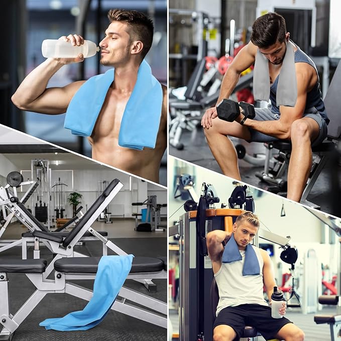 3 Pack Gym Towel Men Women Quick Dry Microfiber Workout Gear for Body Sweat Sports Exercise Fitness Tennis Running Cycling Hiking Weight Lifting Yoga Towels(3 Pack)