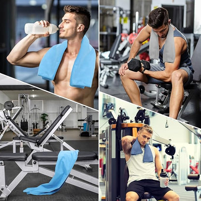 3 Pack Gym Towel Men Women Quick Dry Microfiber Workout Gear for Body Sweat Sports Exercise Fitness Tennis Running Cycling Hiking Weight Lifting Yoga Towels(3 Pack)