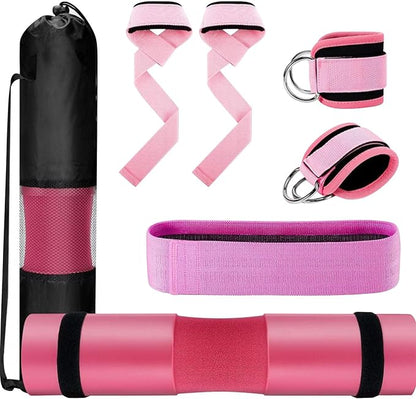 Heavy Type Polyester Fabric Hip Thrusts Set with Reinforced Stitching Shoulder Pad Suitable for Long Service Workout Use Reinforced Fitness Accessories