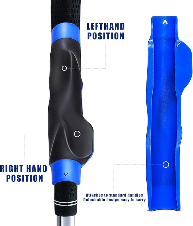 Golf Grip Trainer Right Handed Golf Club Grip Training Aid for Beginners & Pros, Grip Strength Trainer, Golf Swing Trainer Practice Grip Corrector