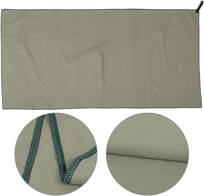 Microfiber Quick Dry Workout Towel 60x122cm Super Absorbent Fast Dry Sports Sweat Towel for Gym Yoga Travel Military Green Carry Bag