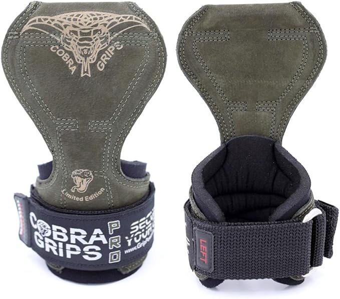Cobra Grips PRO Weight Lifting Gloves Heavy Duty Straps Alternative with Power Lifting Hooks Padded Wrist Support for Deadlifts & Bodybuilding