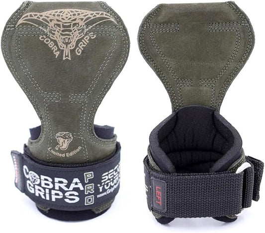 Cobra Grips PRO Weight Lifting Gloves Heavy Duty Straps Alternative with Power Lifting Hooks Padded Wrist Support for Deadlifts & Bodybuilding