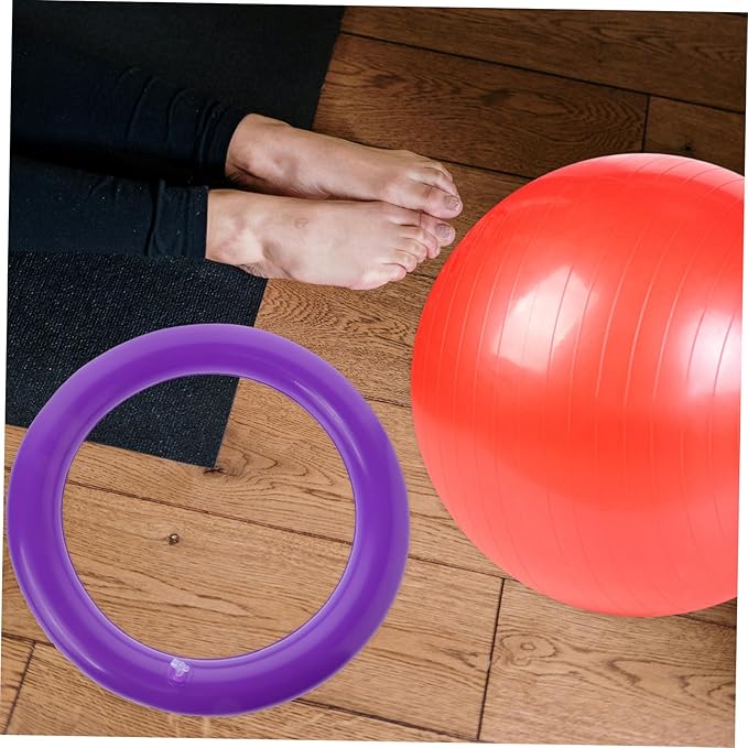 Toyvian Inflatable Yoga Ball Base with Fixed Ring Stable Yoga Ball Holder for Exercise Fitness Training Slip Resistant Round Stand 16.53In