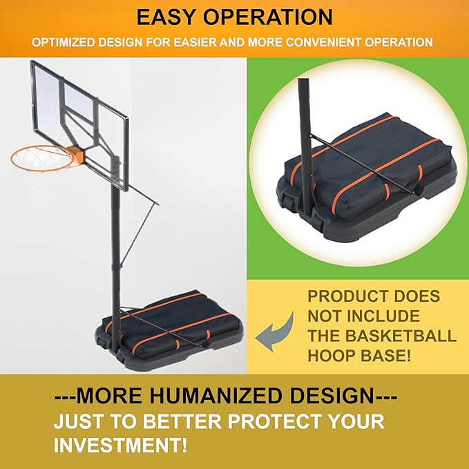 Basketball Hoop Sandbag - Heavy Duty Weighted Bottom Anchor for Basketball Hoops -600DOxford Fabric Waterproof Dustproof, Windproof, L35.4 xW23.6 xH5.1，Only Bag.