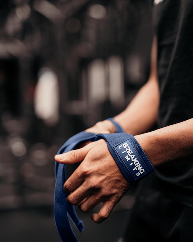 Breaking Limits Gym Straps Weight Lifting Wrist Wraps Bundle – Workout Lifting Straps for Deadlift – Wrist Straps for Weightlifting Men & Women - Muñequeras Para Gym