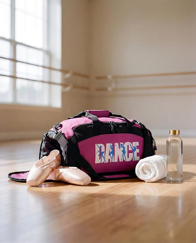 Personalized Dance Duffle Bag with Name – Custom Dancer Gym Bag for Girls, Competition Team Travel Bag, Ballet Recital Cheer & Studio Gear Bag