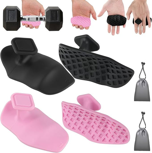 4-PCS Rypt Grip for Weight Lifting Deadlift Rows-Rubber Anti-Slip Ergonomic Lifting Gloves for Men and Women Training Palm Protectors for Gym Intensive Training and Exercise