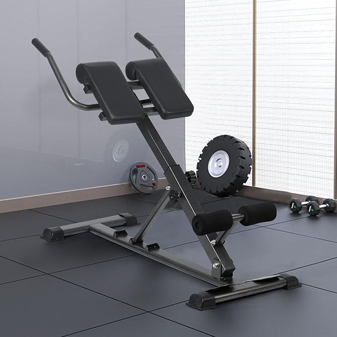 hatleues Roman Chair, Foldable Hyperextension Roman Chairs, Abdominal Exercise, Back Extension Bench, Sit Up Bench for Glute & Ab Workouts,Home Gym Full Body Extension Machine for Men Women