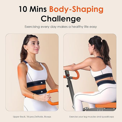 DlandHome Squat Machine, Squat Rowing Machine with Adjustable High-Strength Resistance Band for Home Gym, Foldable Leg Glute Trainer for Full Body 330lbs