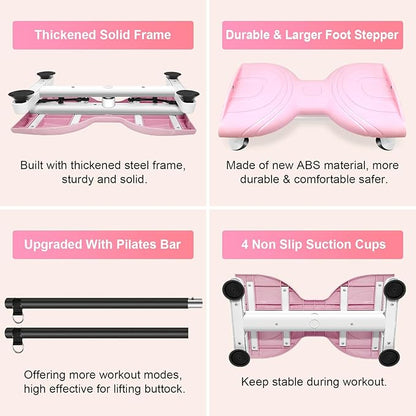 Waist Twist Machine Exercise,Ab Twist Board with Pilates Bar & Resistance Bands,Noiseless Ab Workout Machine For Women&Men Burn Fat,330 Lbs Capacity Fitness Exercise Equipment For Home.