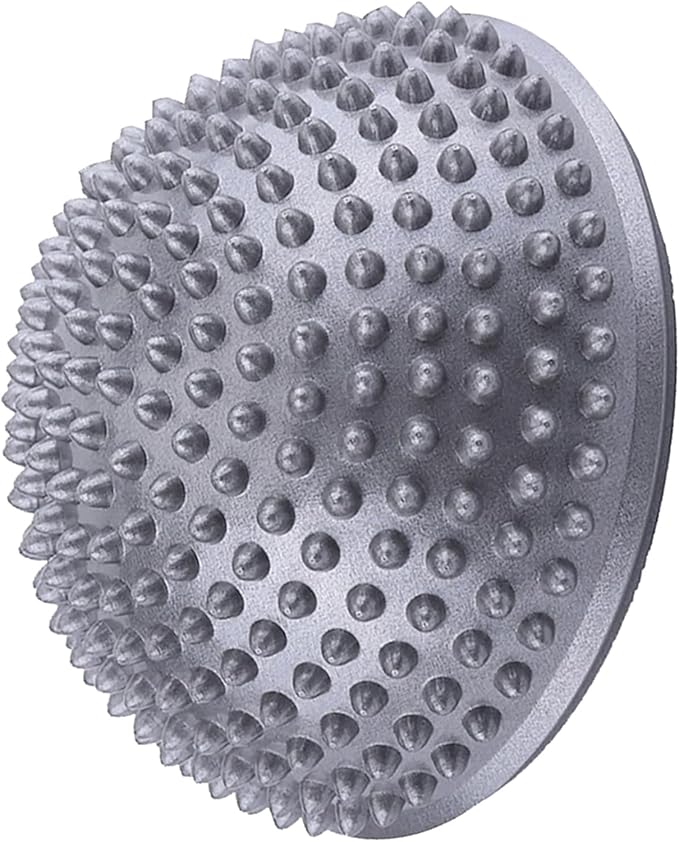 KIMISS PVC Yoga Half Ball Massager - Fitness Balance Exercise Trainer Foot Massage Ball with Massage Points (Silver)