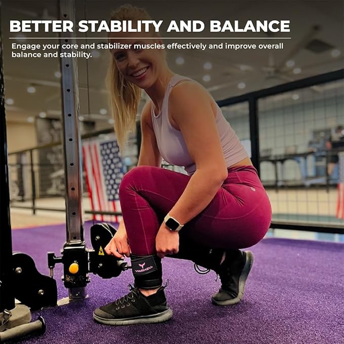 Ankle Straps for Cable Machines Women, Glute Kickback Cable Machine Attachments, Gym Ankle Cuffs, Wrist Cuffs for Workout, Leg Training Accessory, Fitness Gear for Home or Gym