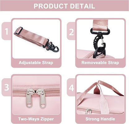 Small Gym Bag for Women, Travel Duffle Bag Carry On Weekender Bag with Shoe Compartment