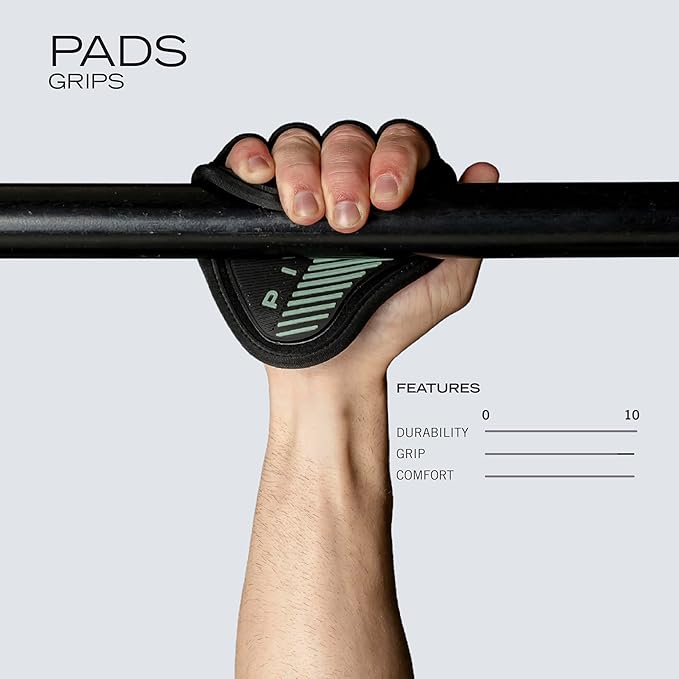 PICSIL - Fitness Grips Pads | Alternative to Gym Gloves | Strong Neoprene Grip for Weightlifting & Cross Training | Suitable for Men & Women | Design for Dumbbells and Pull Ups | One Size |