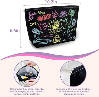 Fitness Gifts Women Gym Bag Cool Gifts for Gym Rats Workout Bag for Women Personal Trainer Gifts Crossfit Accessories Fitness Lovers Gift for Sister Friend Female Travel Toiletry Pouch