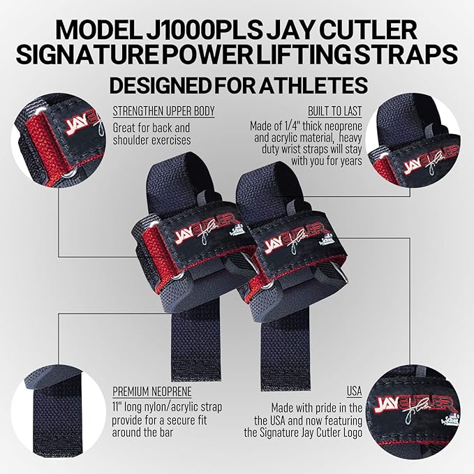 Schiek Sports Model J1000PLS Jay Cutler Signature Power Lifting Wrist Straps