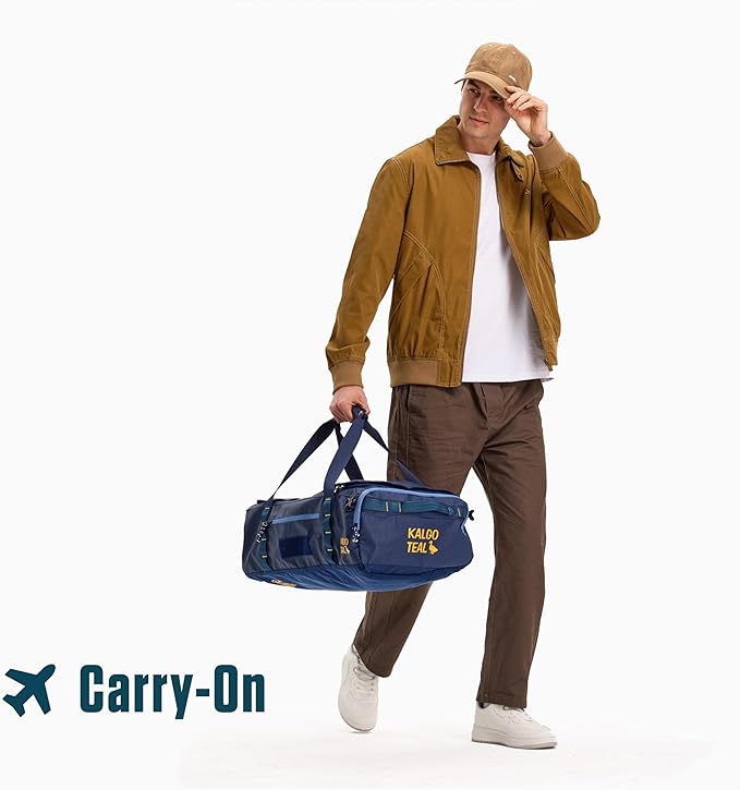 Utility Duffle Bag 40L, Convertible Backpack for Travel, Gym & Commute, Water Repellent