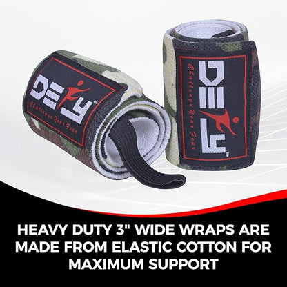 DEFY Fitness Wrist Wraps 18" Professional with Thumb Loops- Premium Quality, Strong Fastening Straps- Men & Women – Best for Weightlifting, Powerlifting,Strength Training