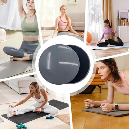 Fitness Sliders: Two-Side Sliding Discs for Home Gym and Core Workouts with Anti-Slip PP EVA Construction | Durable and Yoga Sliders