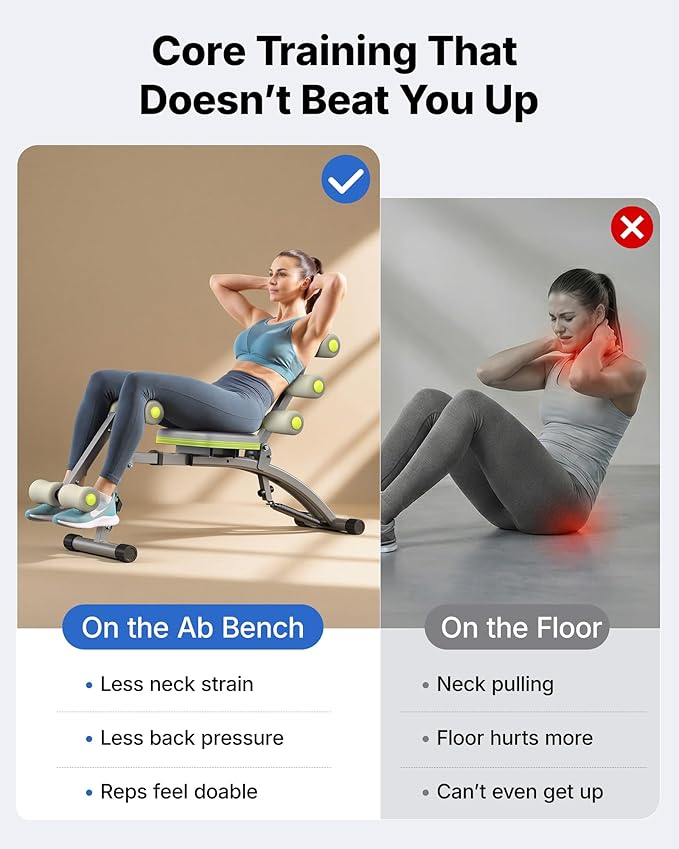 MERACH Ab Machine, Multi-Functional Adjustable Ab Trainer, Ab Workout Bench for Home Gym, Sit Up Machine for Abdominal, Exercise Chair for Full Body Workout