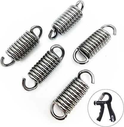 5 Pack Grip Strength Trainer Spring Replacement Stainless Steel Resistant Tension Springs For Hand Grip Strengthener Hand Gripper Squeezer Forearm Strengtheners Exerciser Repair Parts