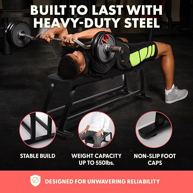 SQUATZ Adjustable Bench for Home Gym - Versatile Weight Bench for Men & Women - Ergonomic Workout Bench for Bench Press & Full Body Exercise - Heavy-Duty Steel, Non-Slip Design