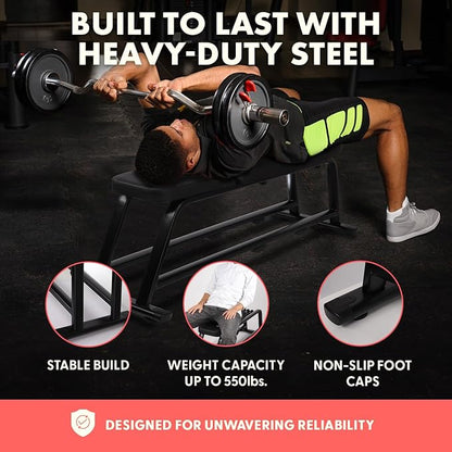 SQUATZ Adjustable Bench for Home Gym - Versatile Weight Bench for Men & Women - Ergonomic Workout Bench for Bench Press & Full Body Exercise - Heavy-Duty Steel, Non-Slip Design