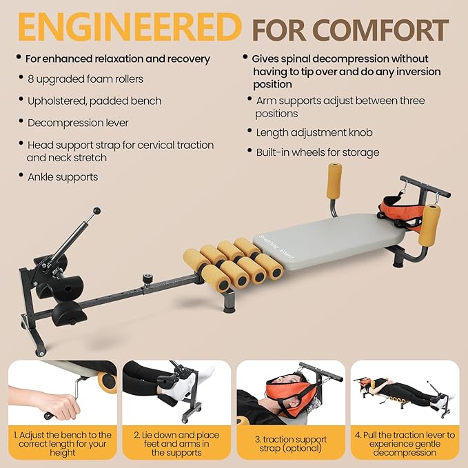 Ab Workout Bench, Adjustable Ab Crunch Machine for Home Gym - Multi-Functional Foldable Sit Up Bench with Preacher Curl Pad & Resistance Bands, Heavy-Duty Exercise Equipment for Arm/Back