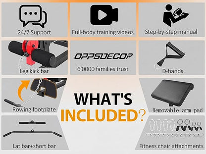 OPPSDECOR 3.0 Home Gym Equipment, All in One Workout Station with Pulley System & Seated Rowing, Multifunctional Home Gym Exercise Equipment for Full Body Strength Training Upgraded 2026