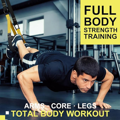 Home Resistance Training Kit, Resistance Trainer Exercise Straps with Handles Portable Home Gym System for Full Body Workout, Strength Training & HIIT