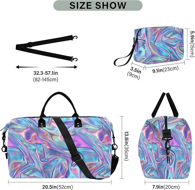 senya Weekender Bags Travel Duffel Gym Bag Trendy Y2k Style Carry on Overnight Tote Bag with Toiletry Bag for Airplane Travel Trip Gym Yoga, g366817174p1006c1071s2442