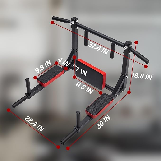 Multifunctional Wall Mount Pull-Up Bar Fitness Equipment,Chin-Up for Indoor Home Gym Workout,Supports to 440 Lbs
