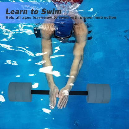 Hikeen Aquatic Exercise Dumbbells Water Dumbbell Pool Resistance Aquatic Fitness Barbells with 4 High-Density EVA Foam Pool Weights Dumbbells, for Water Aerobics Weight Loss