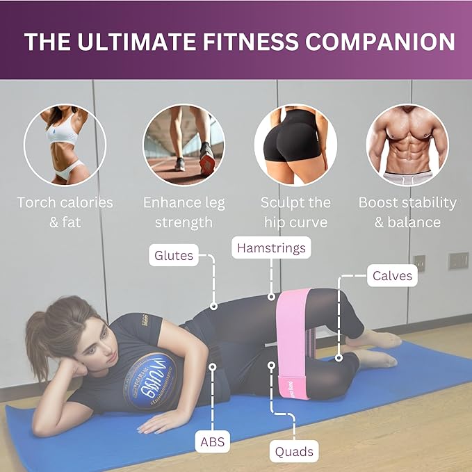 Adjustable Fabric Resistance Bands, Non-Slip Exercise Bands for Men and Women, Perfect Workout Bands for Glutes and Lower Body Training - 1 Pack