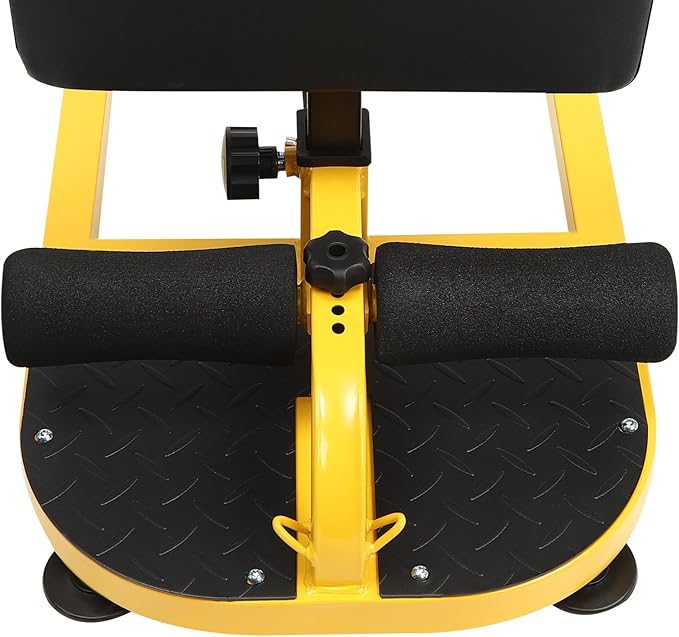 Multifunction Deep Squat Bench, Home Gym Workout Station, Adjustable Leg Exercise Machine for Belt Squats, Super Stretching, Sit-up, Push-up, Up to 220lbs, Size:37*17.32*19.68 in