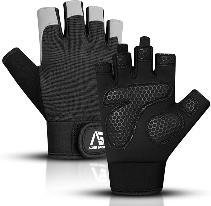 Breathable Gym Gloves for Men & Women–Lightweight,Non-Slip Workout Gloves with Full Palm Protection, Wrist Support,Ventilated Mesh for Weightlifting,Crossfit,Fitness Training & Cycling