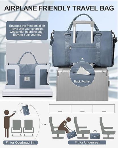 Gym Bag Womens,Travel Duffel Carry on Bag Sport Tote Bag Weekend Overnight Bag
