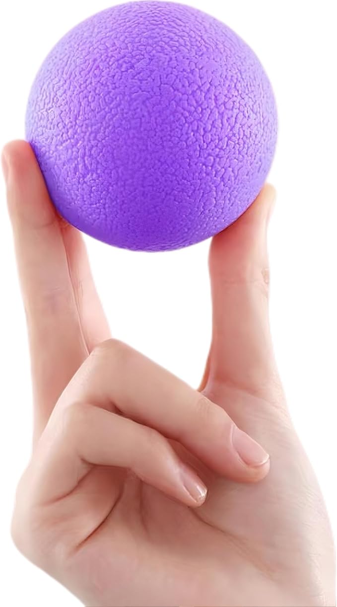 2.4 Inch Purple Massage Ball Set – Handheld Deep Tissue Muscle Relief for Neck, Shoulder, Back, Foot & Joint Pain – Portable Self Myofascial Release Tool