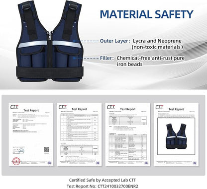 Sportneer Adjustable Weighted Vest Weights: 2-18 lbs/2-40 lbs Washable Weight Vest for Walking 16 In 1 Fast Adjust Rucking Vest for Women and Men Home Gym Running Jogging Strength Training Vests
