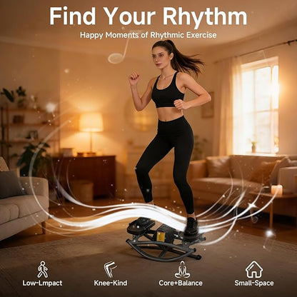 Rock Stepper Machine, Side to Side for Exercise at Home- with Digital Display, Workout Machine for Legs & Glutes, Mini The Rock for Home Apartment Dorm use