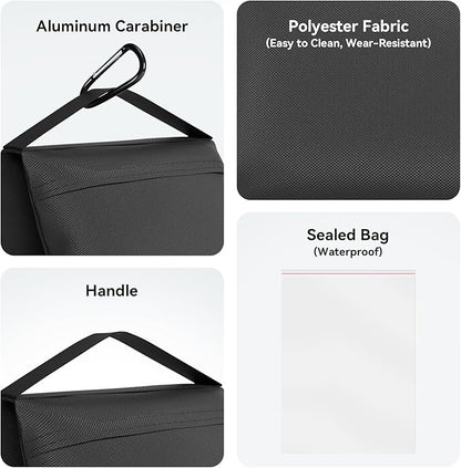 4 Pack Sandbags with 8 Bags & 4 Hooks, Heavy Duty Weight Bags for Stabilizing Stands, Photo Studio Equipment, Tripod, Backdrop Support, Canopy, Tent Base (Empty Sand Bags)