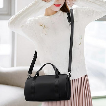 Mini Gym Bag for Women Small Duffle Bag Mini Gym Tote Bag Sport Bag for Yoga Swimming Dance (Black)