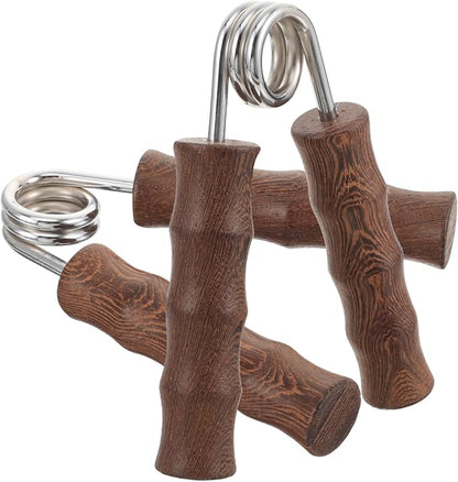 1pair Wooden Hand Gripper Kit Fitness Arm Strength Trainer Non-skid Grip for Home Gym Hand Exerciser for Strengthening Fingers Forearms for Workout Enthusiasts