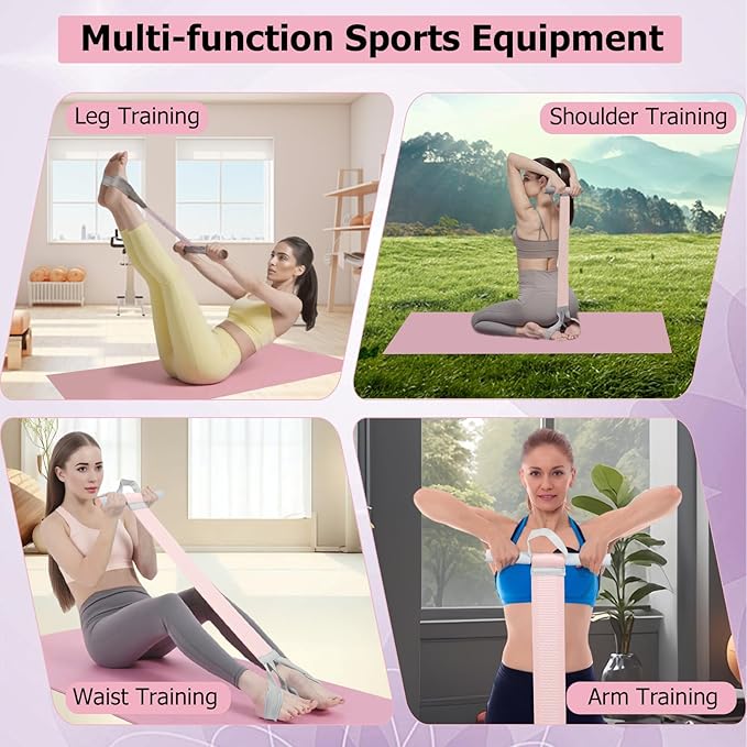 Resistance Bands with Handles,Yoga Pedal Workout Bands,Multifunction Pull Up Bands Sit-up Workout Equipment Home Gym for Arm/Abdomen/Waist/Leg Stretching Slimming Training