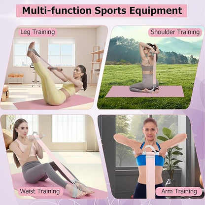 Resistance Bands with Handles,Yoga Pedal Workout Bands,Multifunction Pull Up Bands Sit-up Workout Equipment Home Gym for Arm/Abdomen/Waist/Leg Stretching Slimming Training