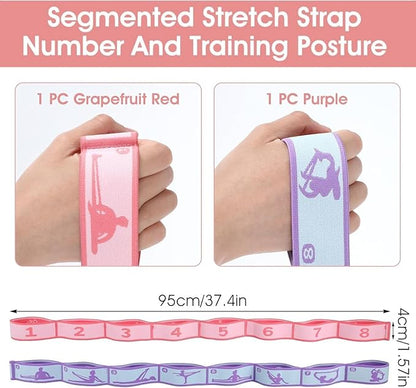 Multi-Loop Stretch Band - Yoga, Pilates, Ballet, and Physical Therapy Stretching Strap for Flexibility, Leg Stretching, and Exercise - Durable Stretching Equipment for Dance and Fitness
