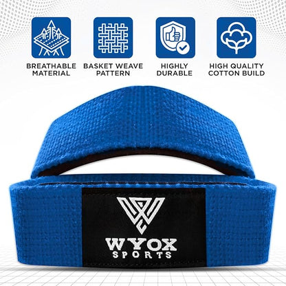 WYOX Figure 8 Weight Lifting Straps for Weightlifting Heavy Duty Deadlifting Workout Straps | Wrist Wraps Gym Equipment Gear Men Women PAIR